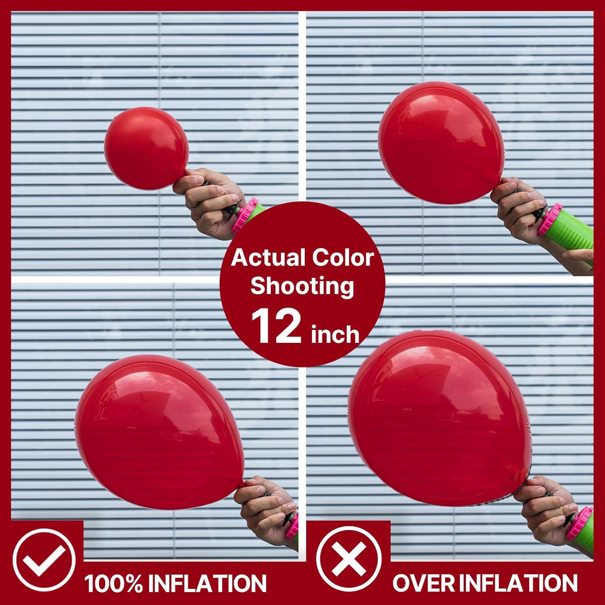 PartyWoo Burgundy Balloons - 100pcs Dark Red Balloon Arch Kit | 18", 12", 10", 5" Sizes for Celebrations