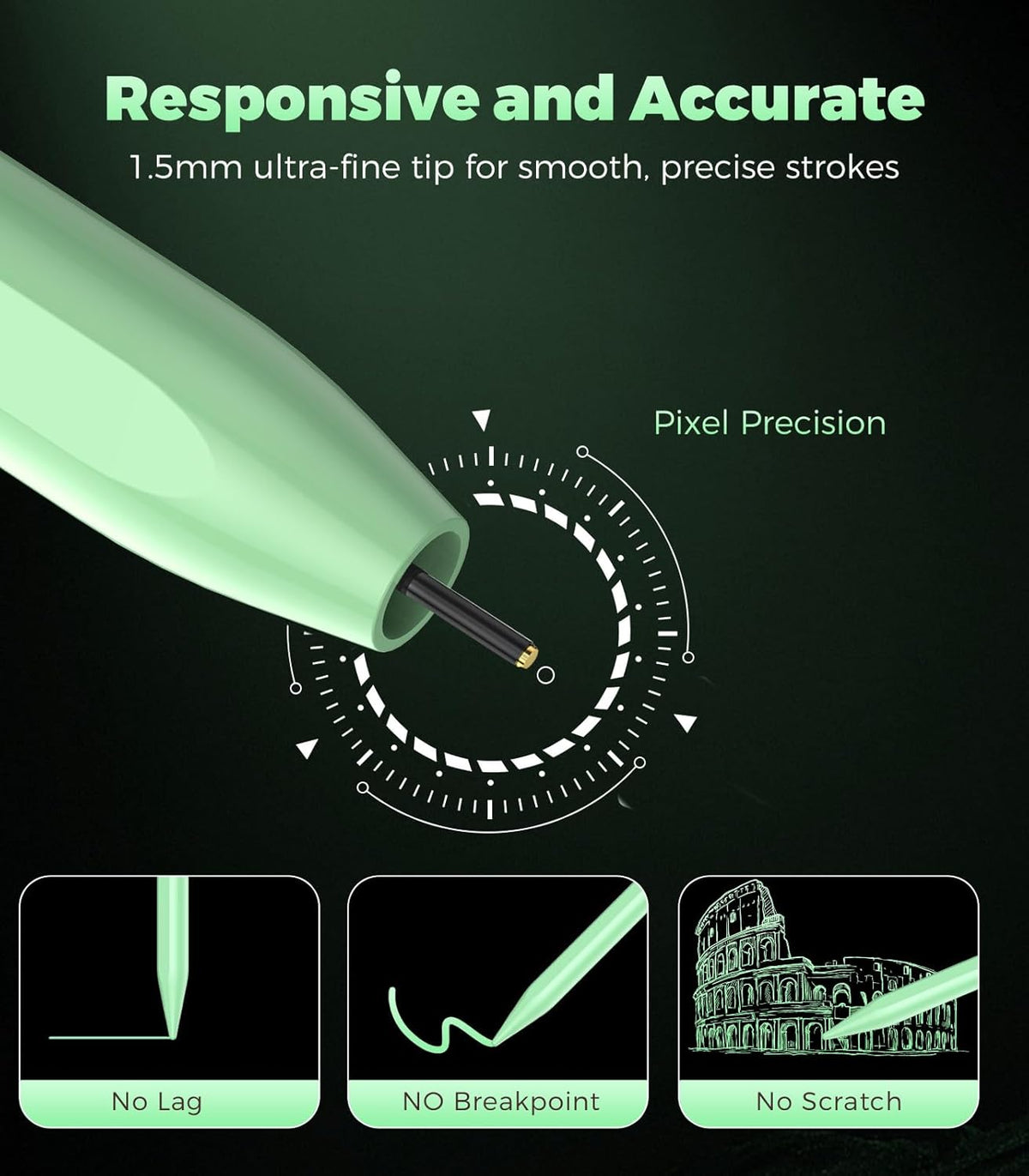 CMARS Stylus Pen for Touchscreen, Universal Tablet Pen for iPad/iPhone/Samsung/Huawei/Xiaomi/Android and More Devices