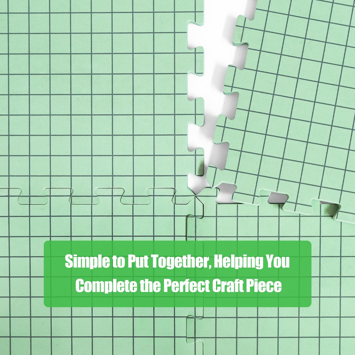9 PCS Knitting Mats, 0.75in Thick Blocking Board for Crocheting, 12 in Standard Mats for Wet and Steam Blocking (Green)