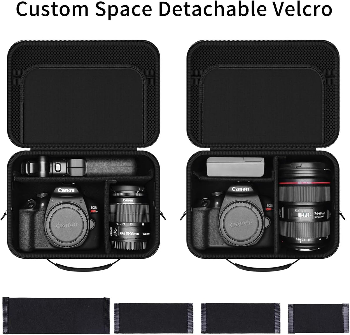 bibuks T7/R50/R100 Hard Shell Camera Case Compatible with Canon EOS Rebel and More DSLR & Mirrorless Cameras Portable