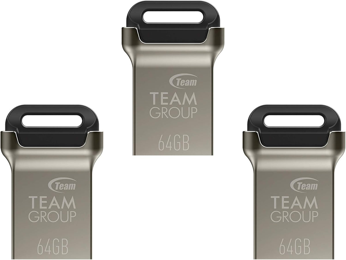 TEAMGROUP C162 64GB 3 Pack 3.2 1 3.1/3.0 100MB/s TC162364GB19 USB Gen USB Mini Fits Metal Read Flash Thumb Drive