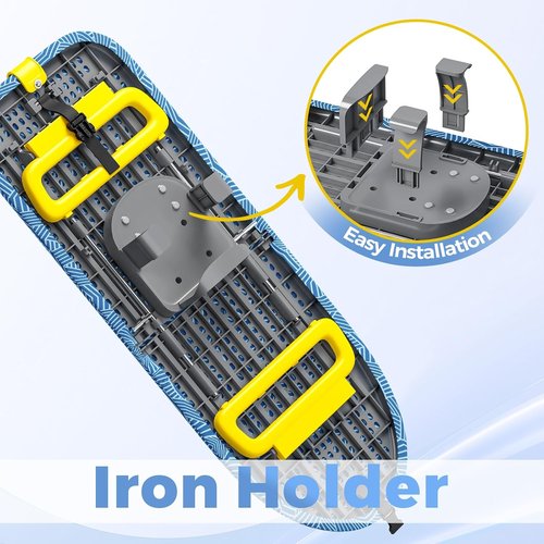 KINGBOARD Mini Ironing Board - Foldable Tabletop Design with Iron Holder | Compact 12x32 Blue for Easy Travel & Dorm Storage