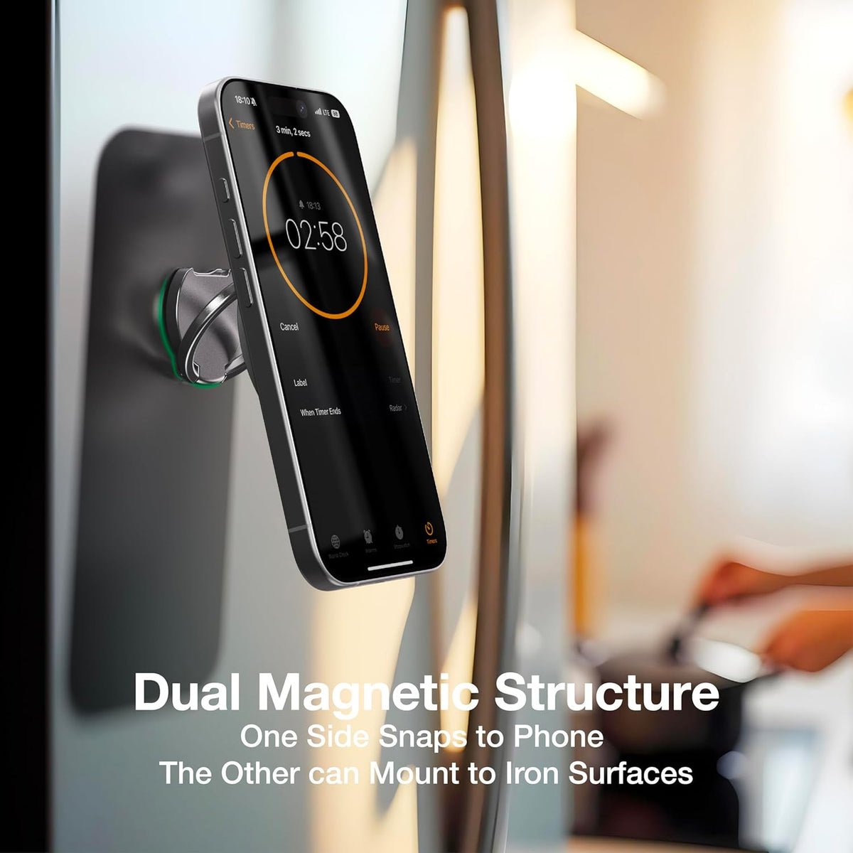 AMAZINGthing 17/16/15/14/13/12 [Titan PRO MagFlex Grip Removable Phone Grip & Kickstand, Dual-Magnetic Mount