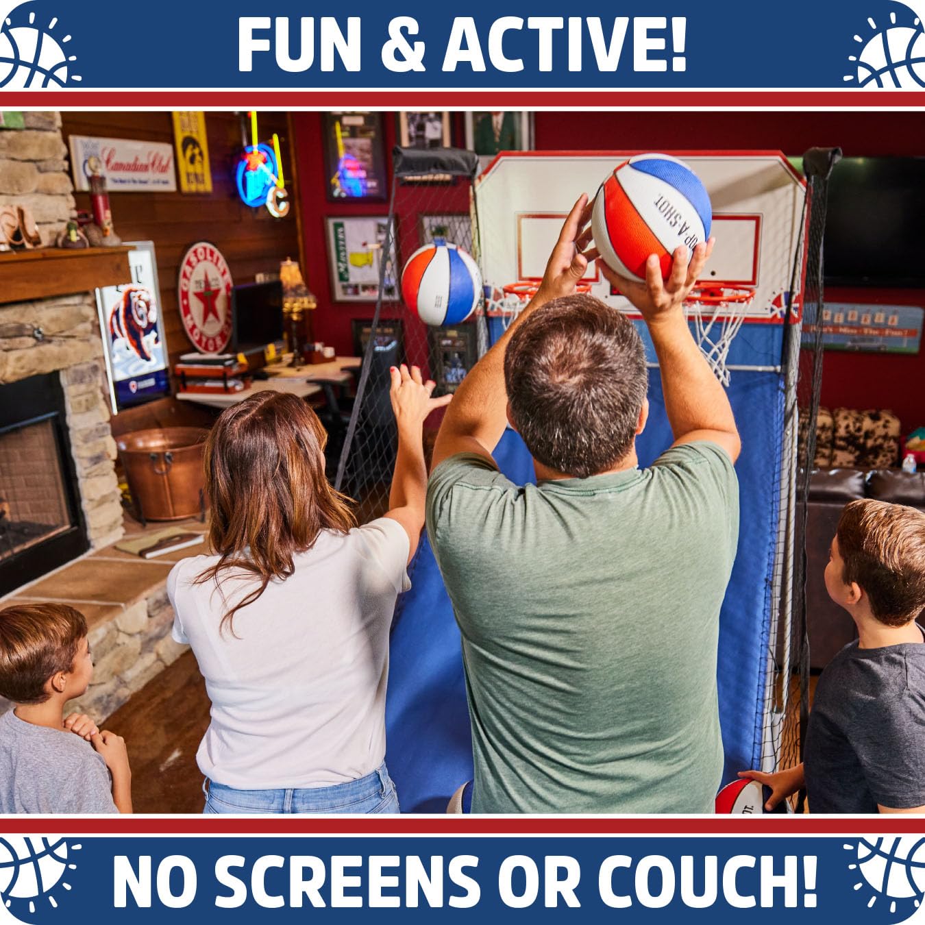 Pop-A-Shot Official Home Dual Shot Basketball Arcade Game - (Black)