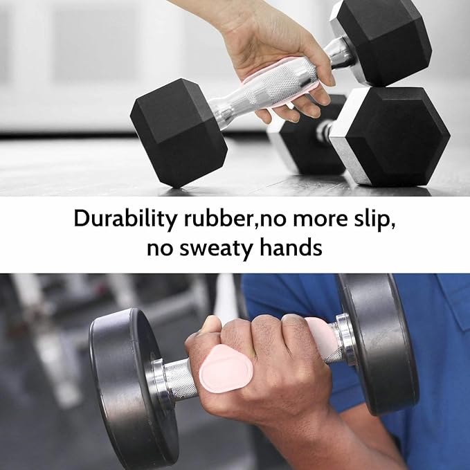 Ergonomic Anti-Slip Weightlifting Grip Pads,Secured Finger Clip Gym Hand Gloves Protectors for Men & Women,Non-Slip Palm Support for Dumbbells & Barbells (Black/RED/Grey/Pink)