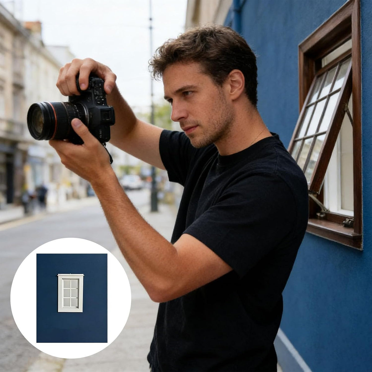 Ldqwztv (deep-Blue-1) Creative Window Photograph Props, Take The World in A-Frame, Travel Photos Viewfinder Frame