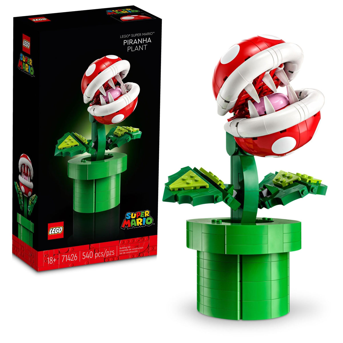 LEGO Super Mario Piranha Plant Building Sets for Adults - Mario Collectible for Men & Women, Ages 18+ Years - Gift for Birthdays - Bedroom, Home Office, or Book Shelf Decor - 71426