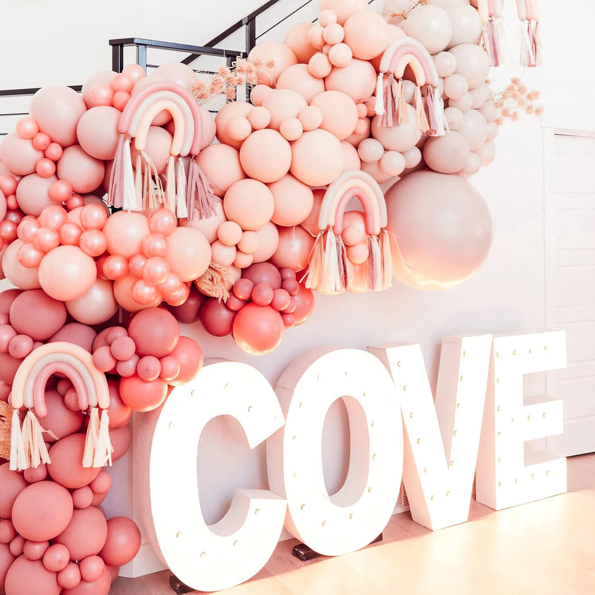 PartyWoo Pastel Orange Balloons - 50 Pcs 12 Inch Latex Helium Balloons for Celebrations & Events