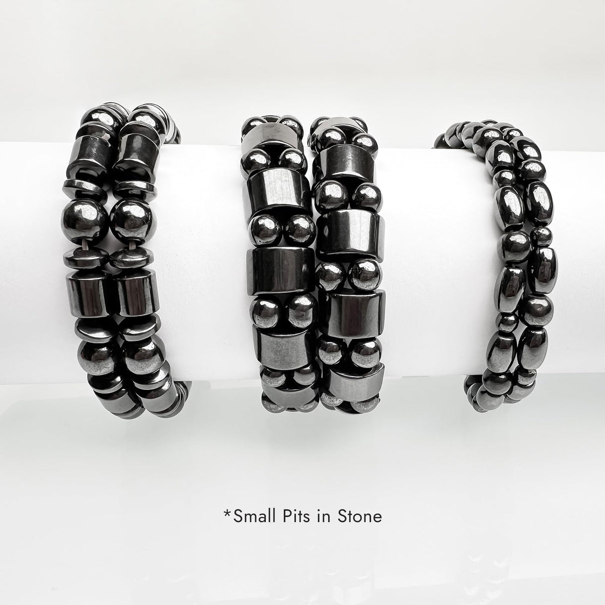 VIKI LYNN 2 Sets of Hematite Metal Megnetic Therapy Bracelets+2 Pcs of Magnetic Anklets Good for Health