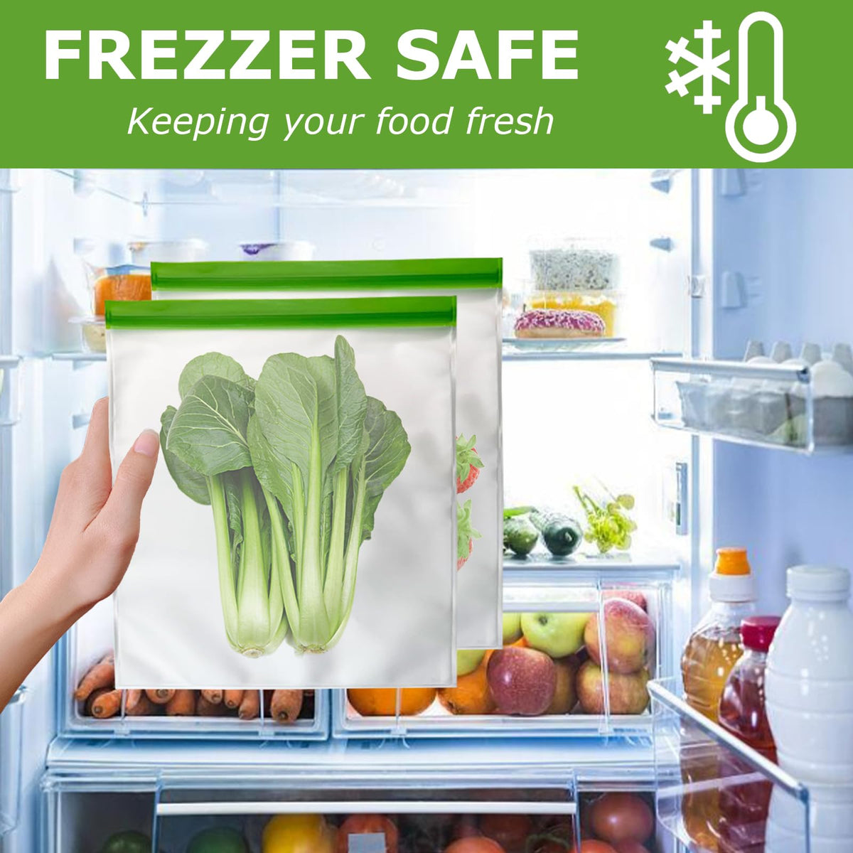 TAINESS Odor Proof Storage Bags Reusable Bear Bags for Food Backpacking No-Odor Zipper Barrier Bags Fit Home Organization, Food Storage,Freezer Safe (5p-8.5x10in)