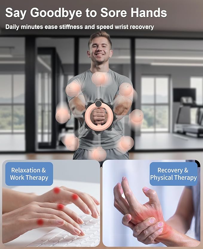 Arm Workout for Men and Women, 360° Hand-Crank Forearm Trainer, Chest Trainer,Shoulders and Arm Muscle Training Fitness Equipment, Home Workout Equipment and Gym Workouts