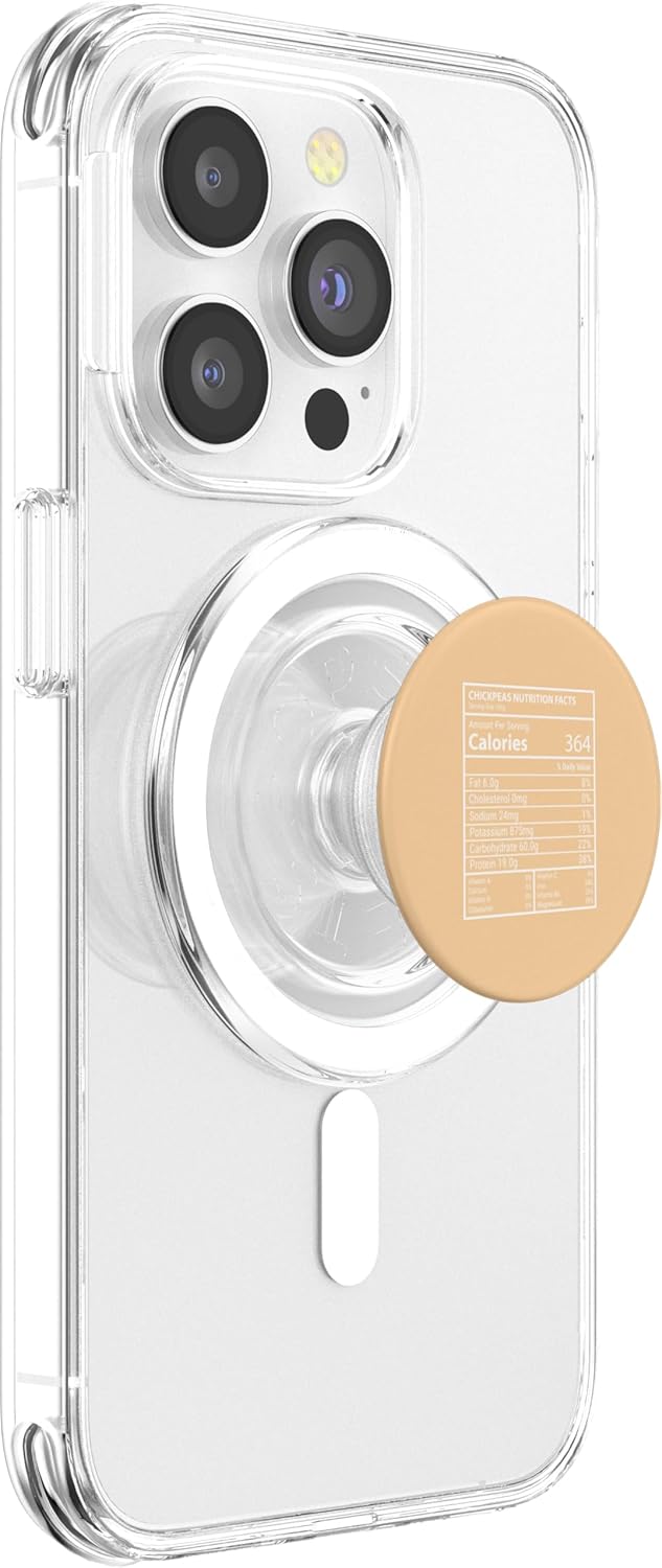 Chickpeas Nutrition Data Graphic Collective Chickpeas Nutrition Facts Macro Label Design PopSockets PopGrip for MagSafe