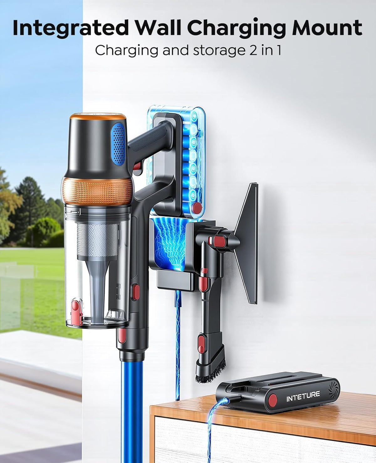 Skiennix Cordless Vacuum Cleaner - 650W Powerful Suction, 70 Mins Runtime, Includes Mattress Tool | Ideal for Pet Hair & Carpets
