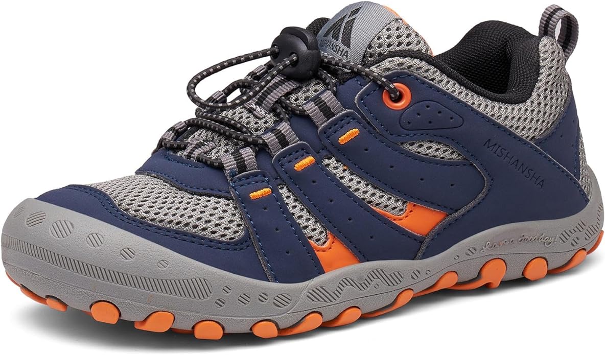 Mishansha Kids Hiking Boots Toddler Girls Boys Hiking Shoes Water-Resistant Anti-Collision Non-Slip Athletic Outdoor Trekking Boots
