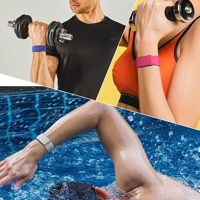 Men Women Soft Silicone Wristband Compatible with Whoop 4.0 Band Strap, Replacement Adjustable Breathable Sport Band for Whoop 4.0 & U-shaped Metal Frame