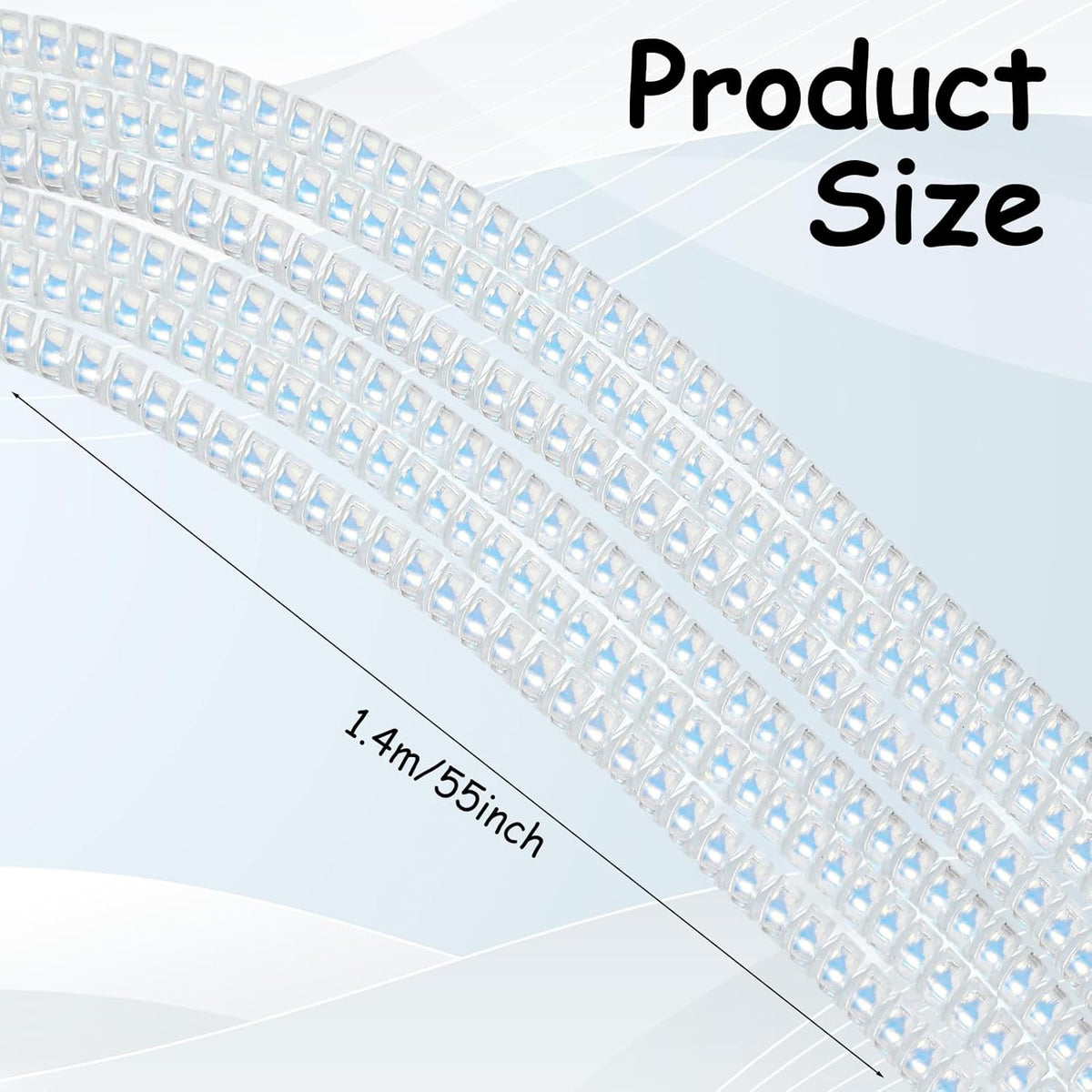 Xelsluthe 4.6ft Blue Spiral Cable Protector, Flexible Chargers Data Cable Protect, Headphone Cables Saver for Phone USB