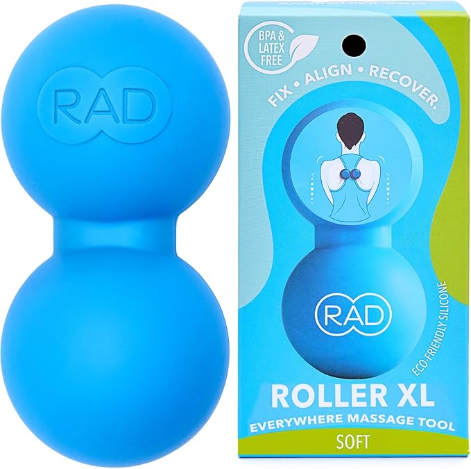 RAD XL Peanut Massage Ball ??High Density Yoga Deep Tissue Roller Ball ??Myofascial Release for Back, Neck, Feet, Psoas & Spine ??Suboccipital & Thoracic Trigger Point Therapy
