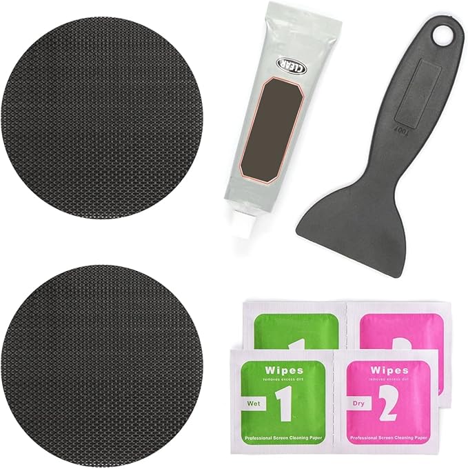 Trampoline Patch Repair Kit 4 inch Circle On Patches | Repair Trampoline Mat Tear or Hole in a Trampoline Mat (2 Pieces)