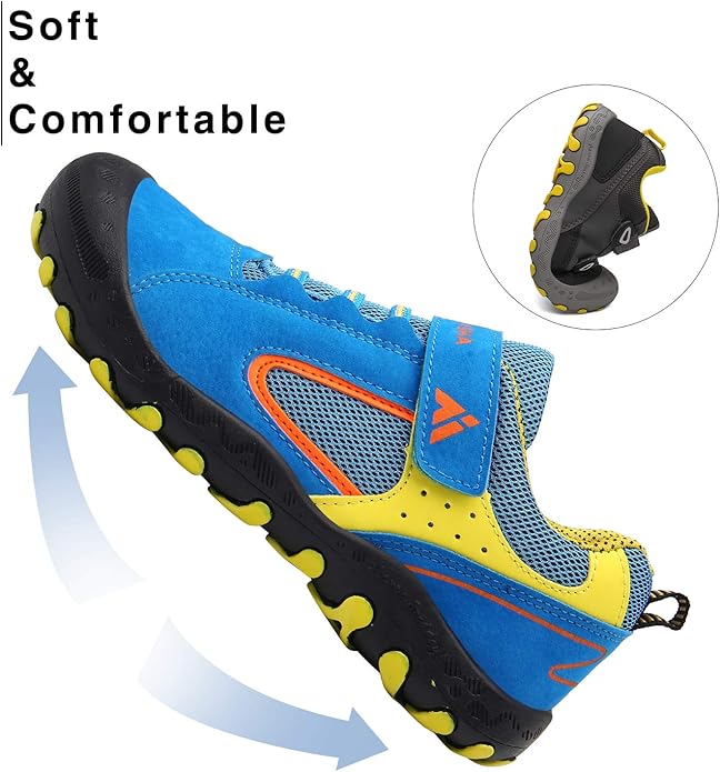 Mishansha Kids Hiking Boots Toddler Girls Boys Hiking Shoes Water-Resistant Anti-Collision Non-Slip Athletic Outdoor Trekking Boots