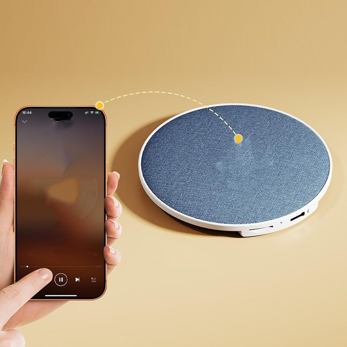 XUMIUZIY Under Pillow Speakers for Sleeping, Bluetooth Pillow Speakers with White Noise Machine, Support TF Card