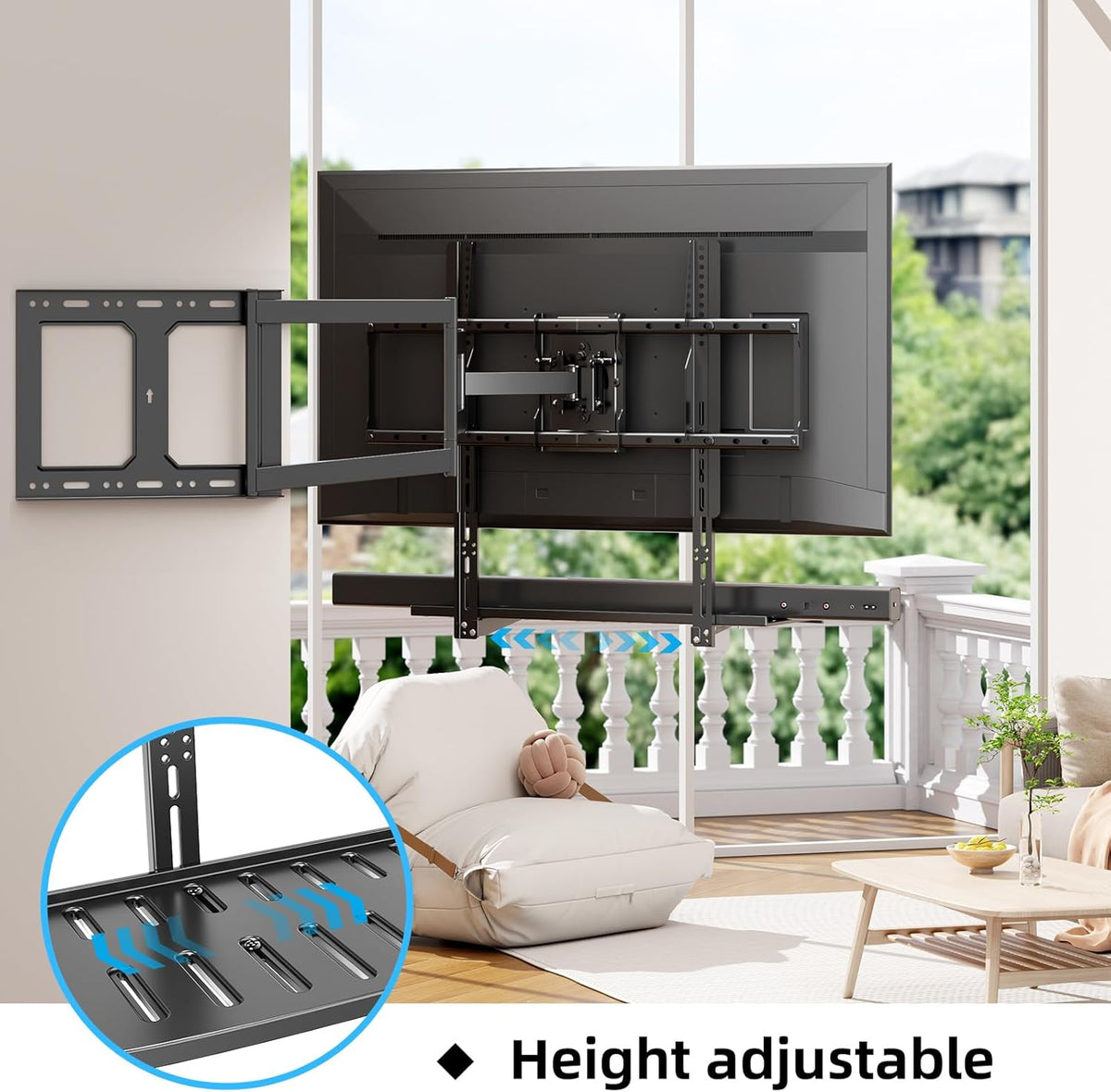 CABTE 22 lbs, Soundbar Mount with Adjustable Height, Sound bar Mount up to Soundbar Mount Under TV or Above TV
