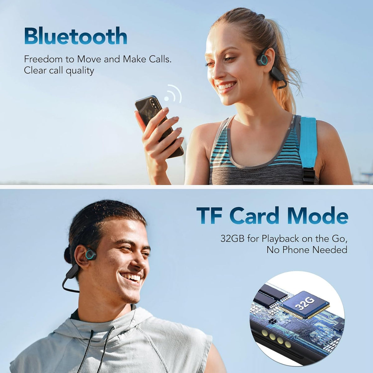 X15 MP3 5.3 Swimming, 32GB AGPTEK Waterproof Player with Bluetooth for Non-in-Ear Bone Conduction Headphones