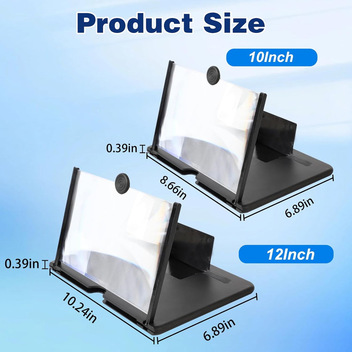 BSonata 3D 10inch) Screen Magnifier Version, Mobile Phone HD Magnifying Projector Screen Enlarger for Movies, Videos