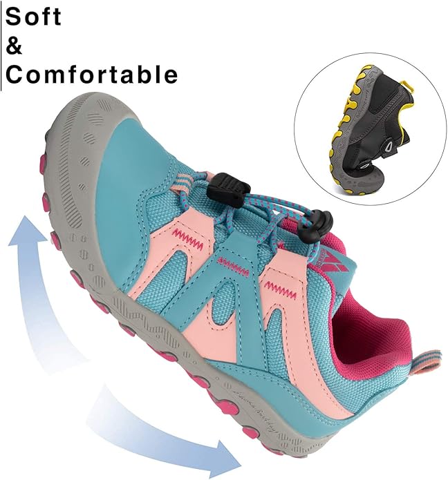 Mishansha Kids Hiking Boots Toddler Girls Boys Hiking Shoes Water-Resistant Anti-Collision Non-Slip Athletic Outdoor Trekking Boots