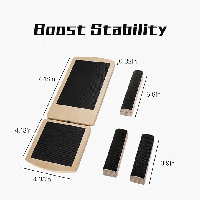 Ankle Balance Board, Ankle Board: Used For Ankle Sprain Recovery,Foot Balance Stability Training and Plantar Fasciitis Relief (Wood Grain Color)