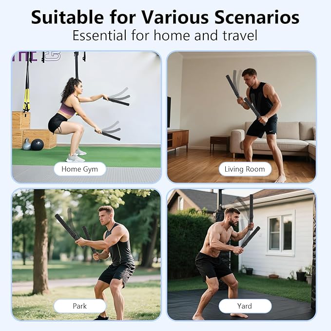 ASIEIT 2025 New Weighted Ropeless Battle Ropes for Home Gym, Heavy Duty Battle Rope for Advanced Fitness Training, Portable Workout Ropes for Working Out, Durable Exercise Rope for Home Workout
