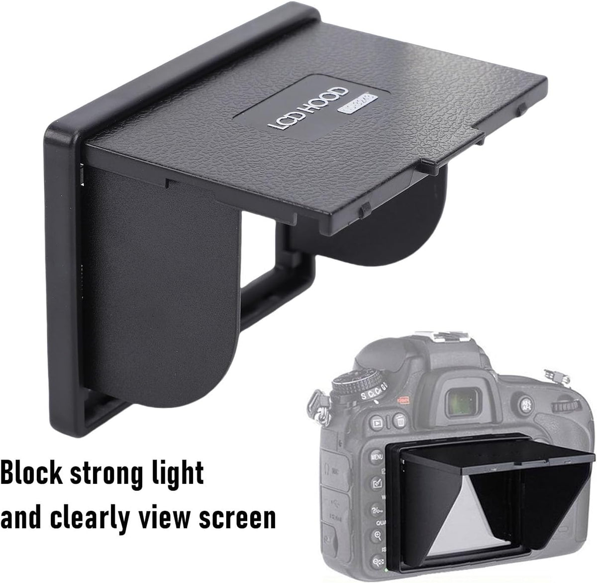 Akozon Professional LCD Sun Shade for Outdoor Photography - Magnet Viewfinder Hood