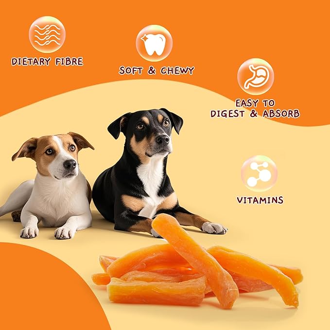 Jungle Calling Sweet Potato Dog Treats,Low Fat Natural Soft Chews for Weight Management, Single Ingredient and Grain Free Healthy Snacks Puppy Adult Dogs,10.6oz