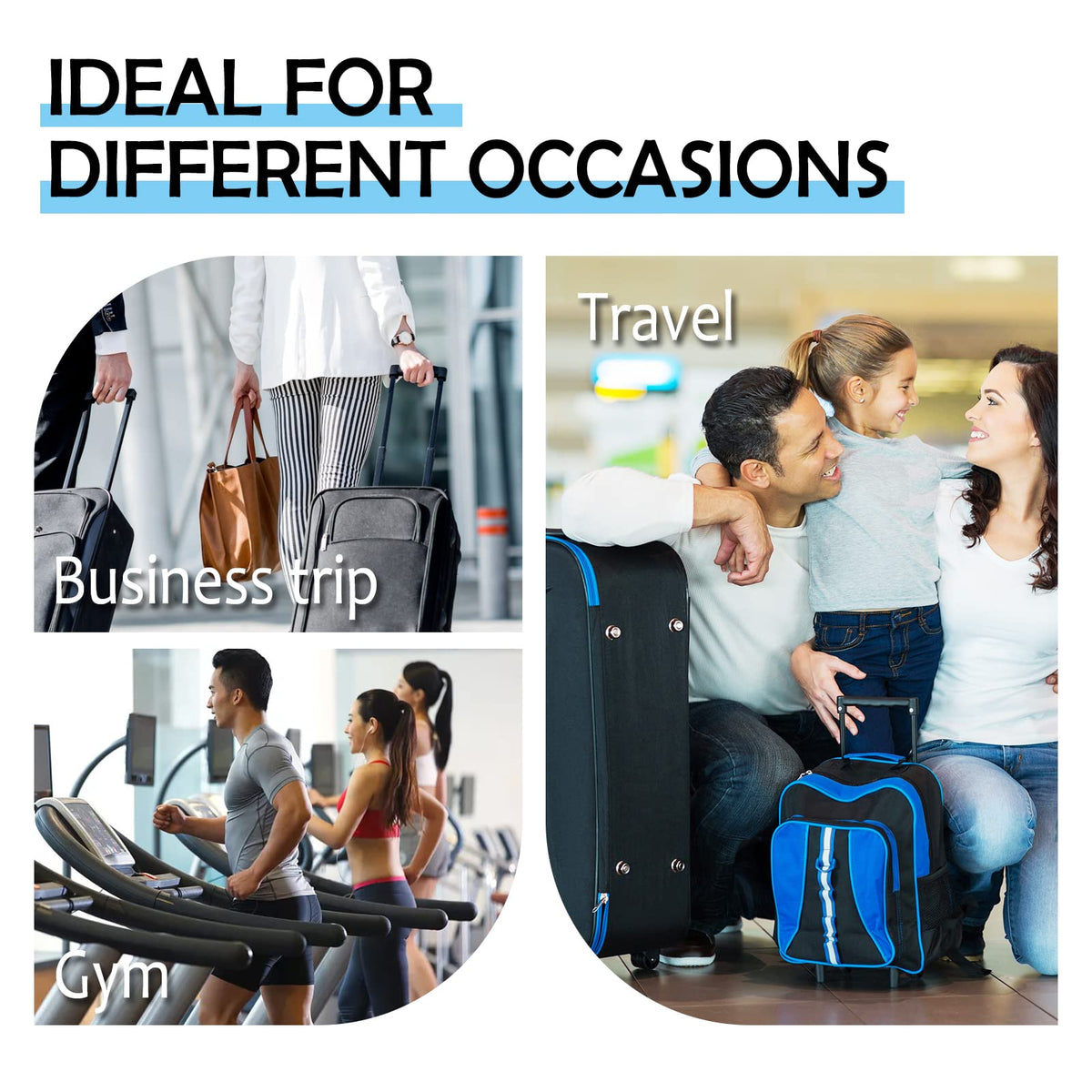 4-PACK Blue Organizer Cubes - Pack Luggage, Suitcase and Carry On Cubes