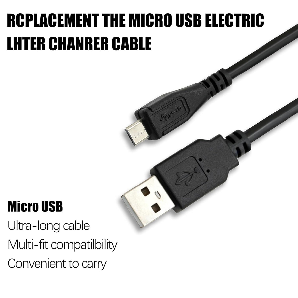 UIGOCLE MP3 3.3 USB-A to Micro USB Charging Cable, Fast Charging Cable, Compatible with Samsung LG Moto Nokia Android