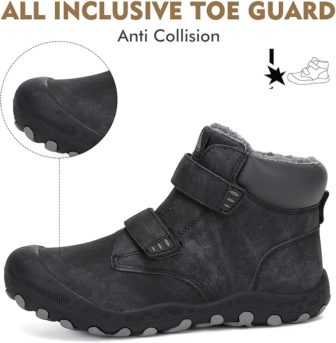 Mishansha Kids Hiking Boots Toddler Girls Boys Hiking Shoes Water-Resistant Anti-Collision Non-Slip Athletic Outdoor Trekking Boots