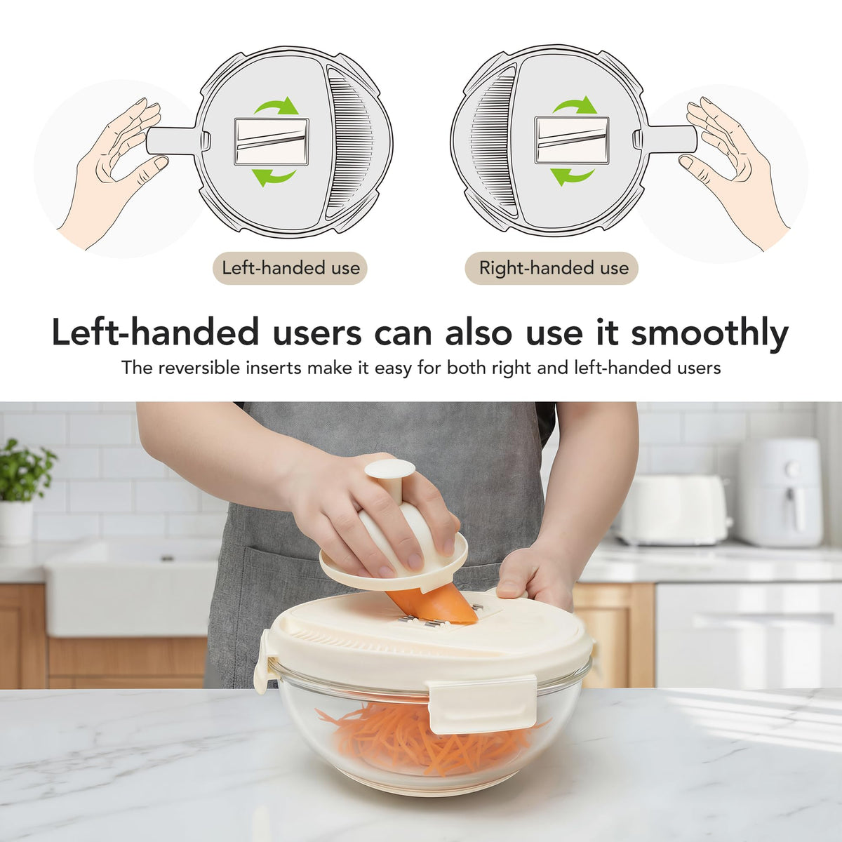 GENICOOK Glass Food Storage Containers With Glass Lids+Vegetable Chopper 5-in-1 Food Prep Tool