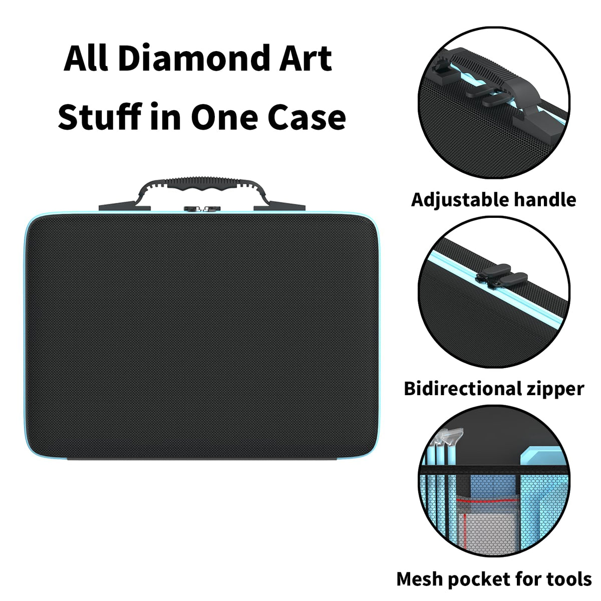 VANSUNS Diamond Painting Storage Containers Kits, Thickened Waterproof Portable Bead Storage Boxes for Diamond Painting Accessories and Tools, 80 Square Bottles