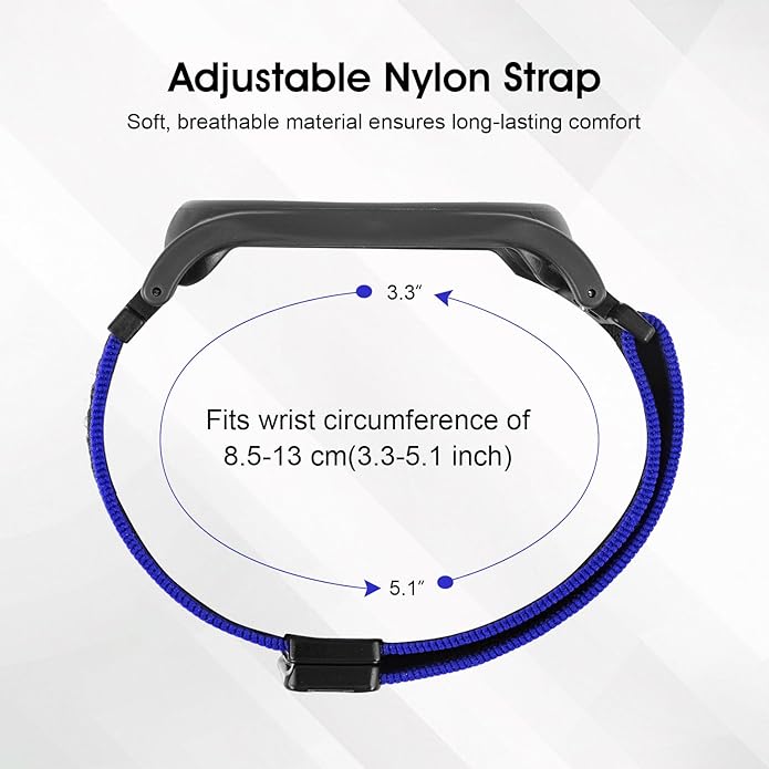 Adjustable Smartwatch Soft Woven Nyon Wristband + Protective Case Base fits for PLAUD AI NotePin Recorder,Upgraded 18mm Pin Notepin Strap for Easy Band Replacement