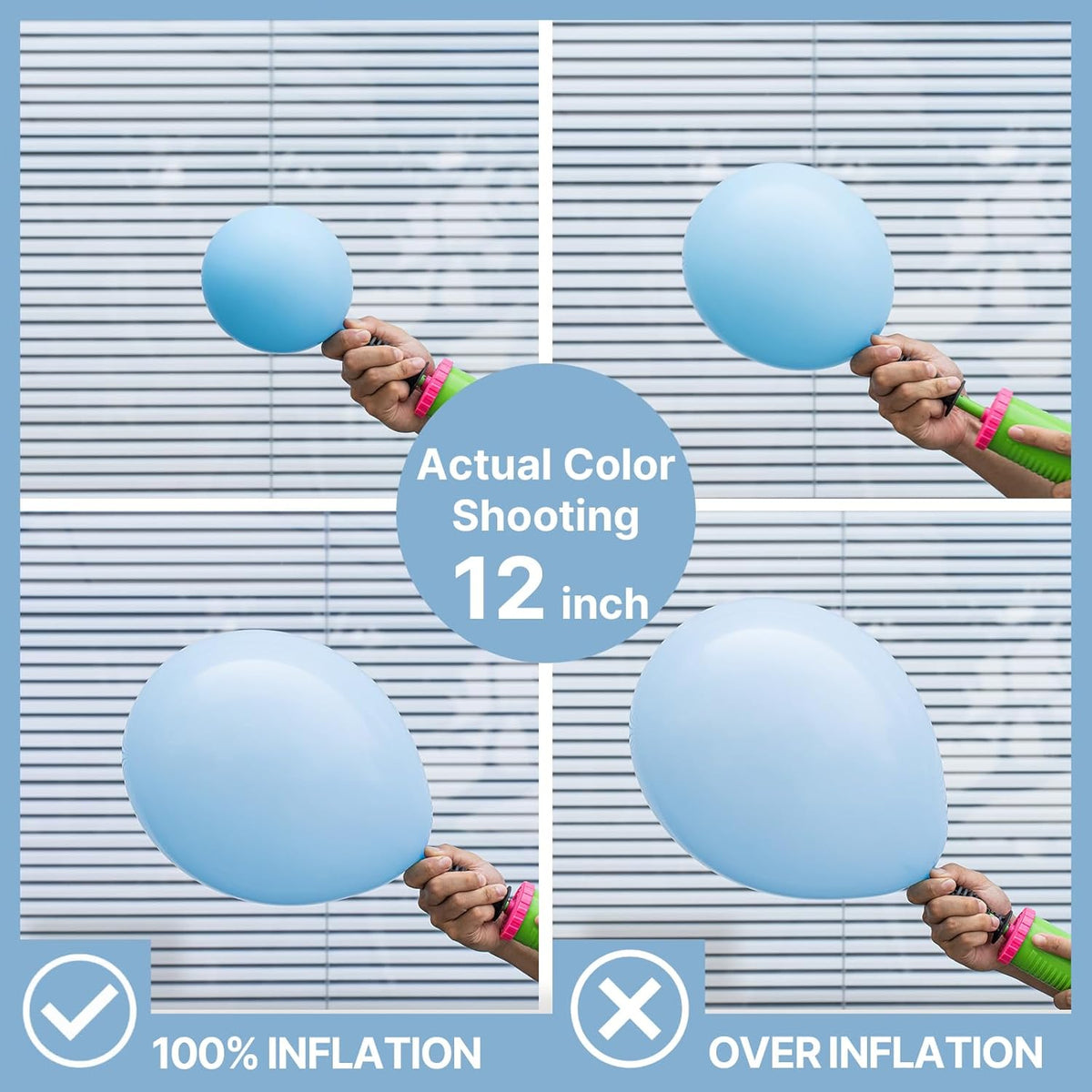 PartyWoo Light Blue Balloon Arch Kit - 85 Pcs in Various Sizes for Baby Showers & Birthdays | Aqua Blue Decor