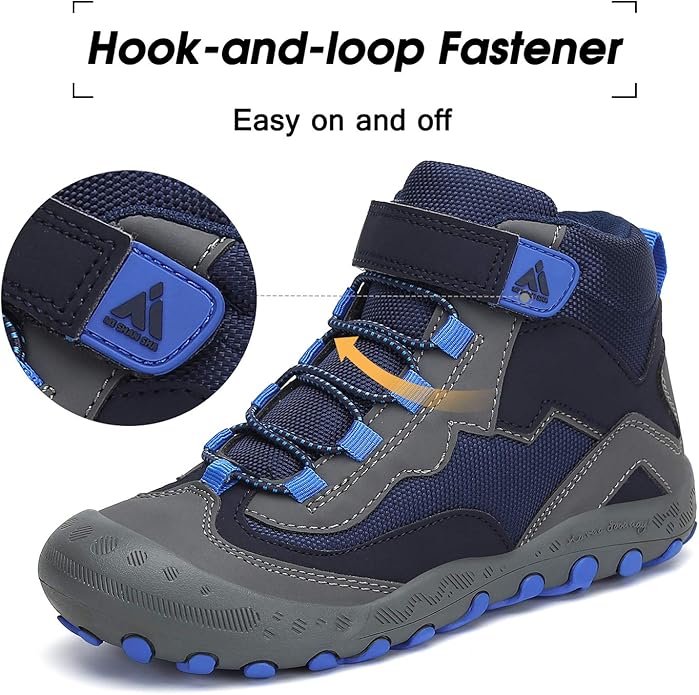Mishansha Kids Hiking Boots Toddler Girls Boys Hiking Shoes Water-Resistant Anti-Collision Non-Slip Athletic Outdoor Trekking Boots