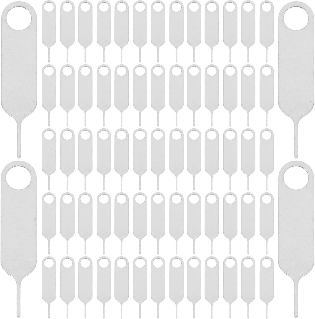 500pcs Set minkissy Stainless Steel Sim Card Removal Tool with Anti-Lost Eject Pin for Mobile Phones, Universal Sim