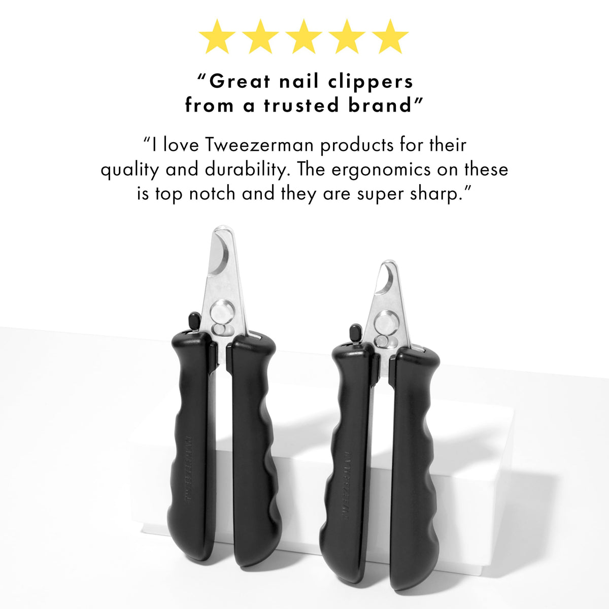 Tweezerman Large Nail Clippers for Dogs & Cats, Manual Professional Cat & Dog Nail Trimmer with Ergonomic Handle