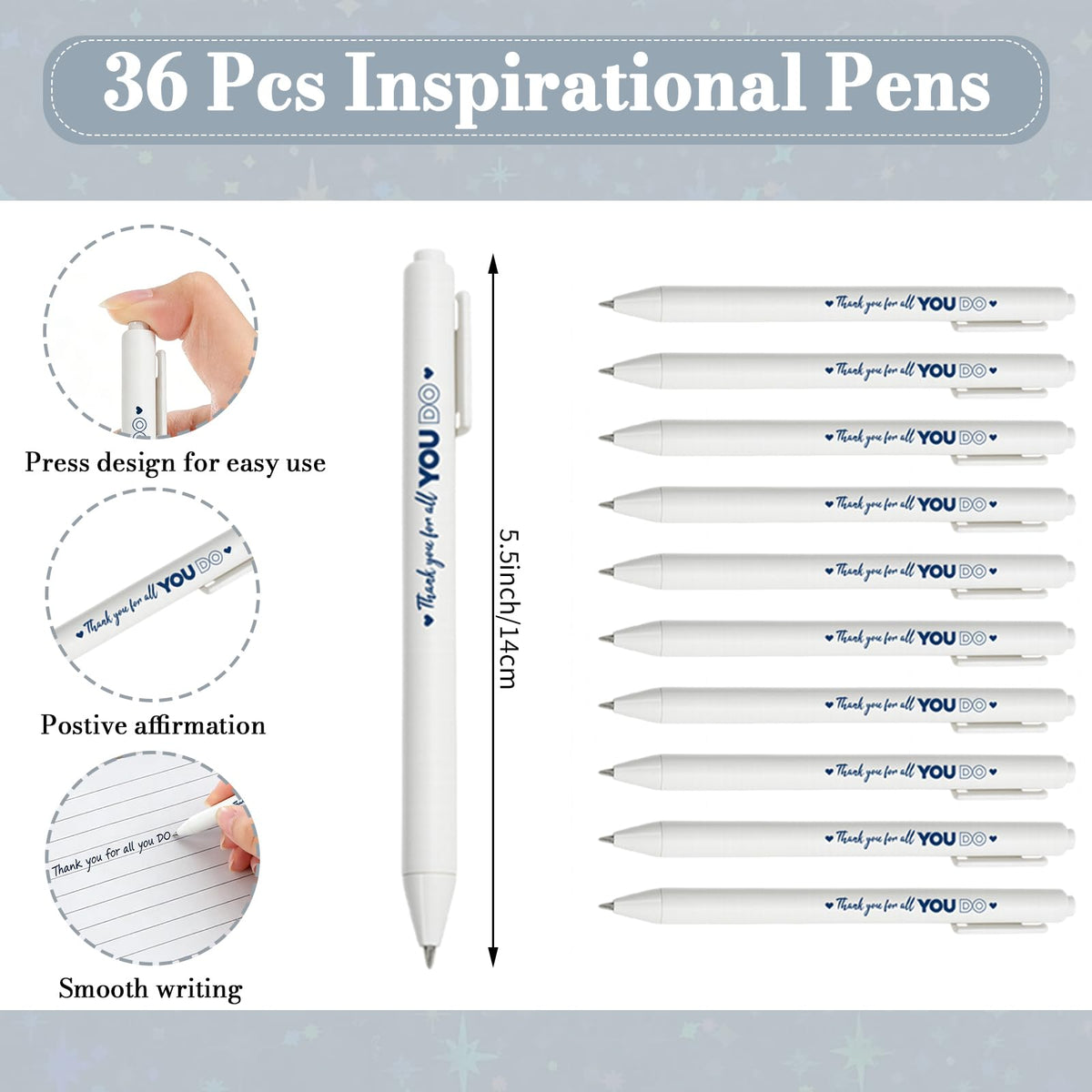 180 Pcs Employee Appreciation Gifts Bulk - 36 Set Bulk Thank You Office Gifts with Pocket Notebook, Bookmark, Organza Bag, Pen-Suitable for Colleagues, Teachers Team Appreciation Gift Christmas Gift
