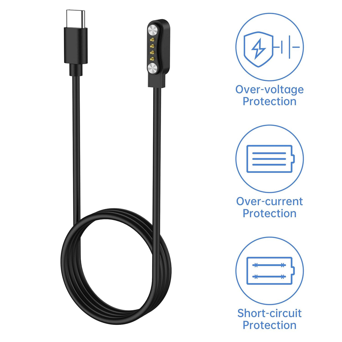 Mugust 2 Pack 3.3ft USB C Magnetic for PLAUD Note AI Voice Recorder Charger, Replacement Charging Cable Accessories