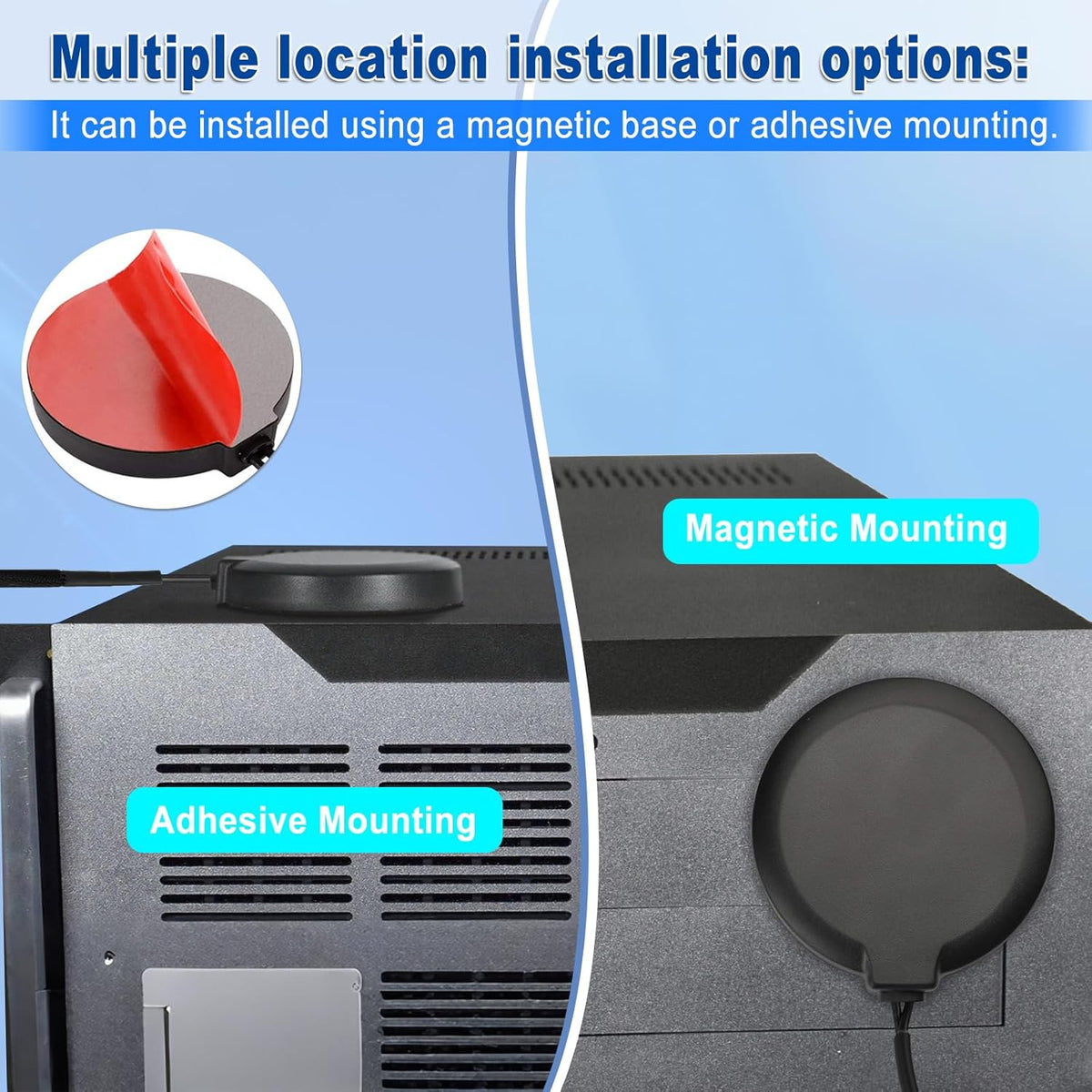 Superbat 4G 4G LTE Cellular GPS Adhesive Magnetic Mount Combination Antenna with SMA Male Connector for LTE Industrial