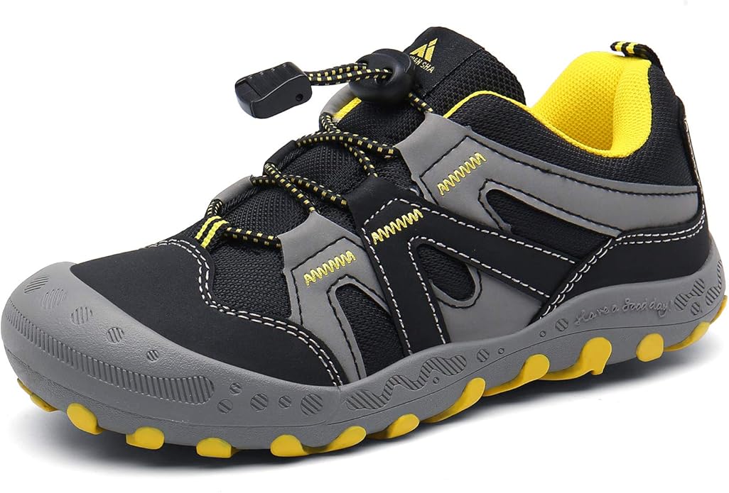 Mishansha Kids Hiking Boots Toddler Girls Boys Hiking Shoes Water-Resistant Anti-Collision Non-Slip Athletic Outdoor Trekking Boots