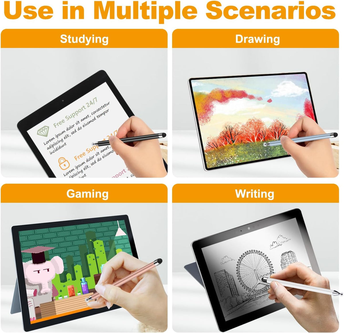Acempire (7 2-in-1 Stylus Pcs), Stylus Pen for Touch Screen, High Precision and Sensitivity, Suitable