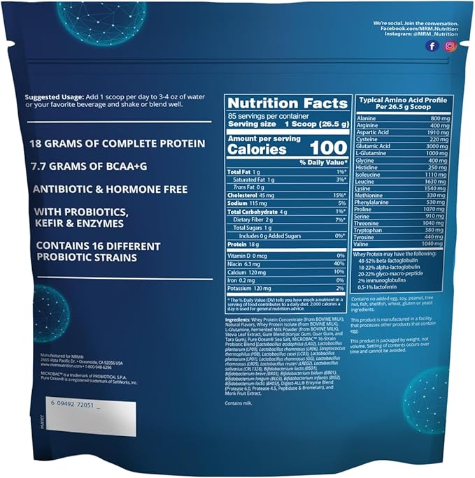 MRM - Natural Whey - Premium Whey Protein 5 lbs