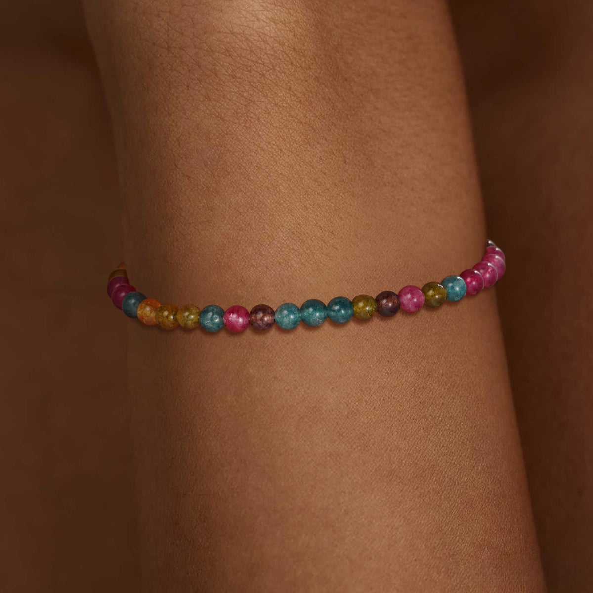 Treasure Bender Protection Bracelet for Women Men, Balance Emotions Healing Crystals Stones Bracelets Anxiety Relief Birthday Gift for Friends Women Men (Rainbow Tourmaline)