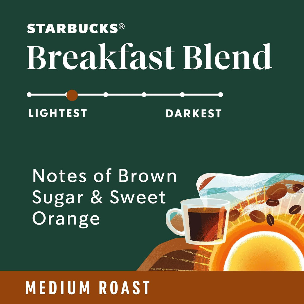 Starbucks Ground Coffee - Medium Roast Breakfast Blend for Hot or Iced Coffee | 28 oz